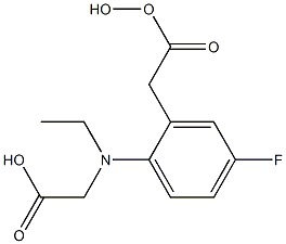 N-ethyl-2-hydroxy-4-fluoroaniline-N,O-diacetic acid Struktur