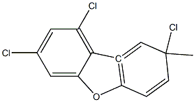 8-methyl-1,3,8-trichlorodibenzofuran Struktur