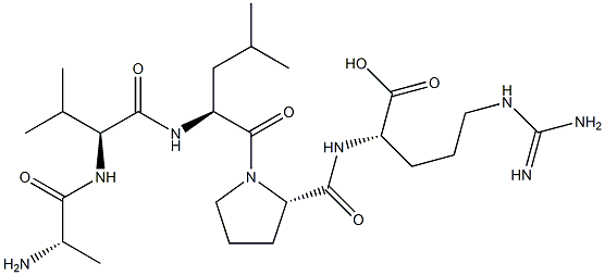 alanyl-valyl-leucyl-prolyl-arginine Struktur