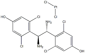 (meso-1,2-bis-(2,6-dichloro-4-hydroxyphenyl)ethylenediamine)dichloroplatinum(II) Struktur