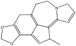 1-methyl-3,4,5,6,9,10-hexahydro-7H-cyclopenta(j,k)-1,3-dioxolo(4,5-h)pyrrolo(2,1-b)(3)benzazepine Struktur