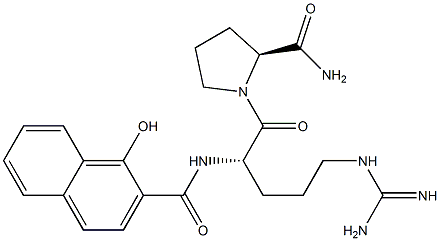 N-(1-hydroxy-2-naphthoyl)arginyl-prolinamide Struktur