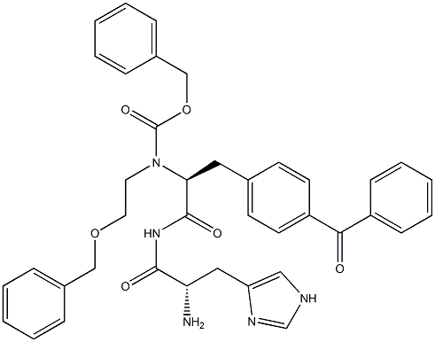 benzyloxycarbonyl-histidyl-N-(2-(phenylmethoxy)ethyl)(4-benzoyl)phenylalaninamide Struktur