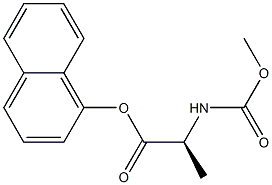 alpha-naphthyl N-methoxycarbonylalaninate Struktur