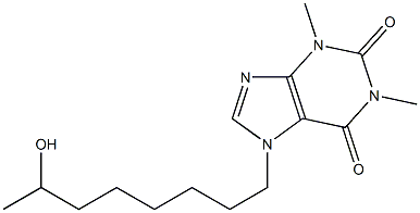 1,3-dimethyl-7-(7-hydroxyoctyl)xanthine Struktur