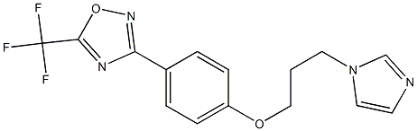 3-(4-(3-(1H-imidazol-1-yl)propoxy)phenyl)-5-trifluoromethyl-1,2,4-oxadiazole Struktur