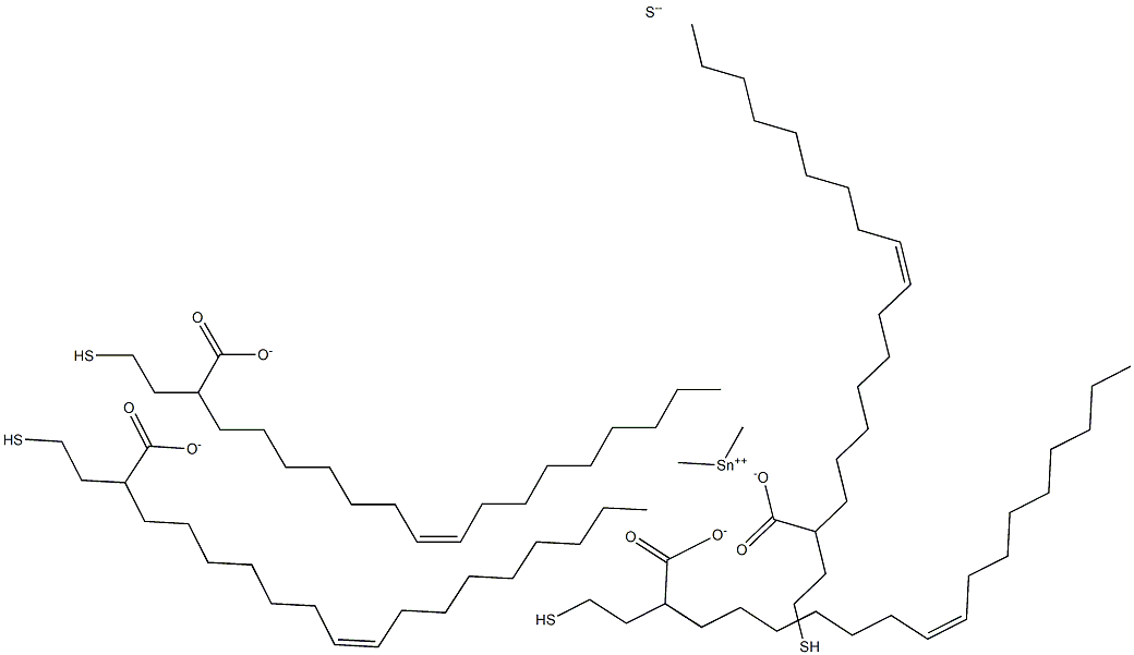 DIMETHYLTIN(MERCAPTOETHYLOLEATE)SULPHIDE Struktur