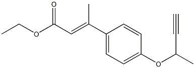 ETHYL-TRANS-BETA-METHYL-4-(1-METHYL-2-PROPYNYLOXY)CINNAMAT. Struktur