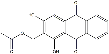 1,3-DIHYDROXY-2-ACETOXYMETHYLANTHRAQUINONE Struktur