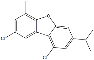 3-ISOPROPYL-6-METHYL-1,8-DICHLORODIBENZOFURAN Struktur