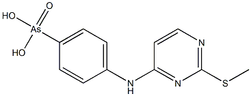 2-METHYLTHIO-4-(4'-PHENYLARSONICACID)-AMINOPYRIMIDINE Struktur