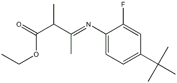 ETHYL3-(4-TERT-BUTYL-2-FLUOROPHENYLIMINO)-2-METHYLBUTANOATE Struktur