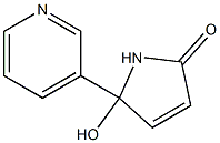 5-HYDROXY-5-(3-PYRIDINYL)-3-PYRROLIN-2-ONE Struktur