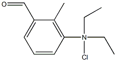 O-Methyl-(N-ethyl-N-chloroethylamino)benzaldehyde Struktur