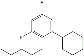 Trans-n-Pentylcyclohexyl-3,5-difluorobenzene Struktur