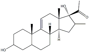 16-Methylpregn-9(11)-ene-3,17-diol-20-one Struktur