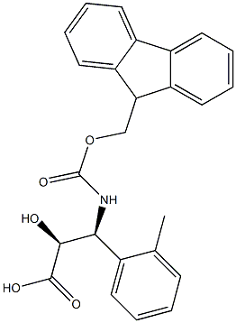 N-Fmoc-(2S,3S)-3-Amino-2-hydroxy-3-(2-methyl-phenyl)-propanoic acid Struktur