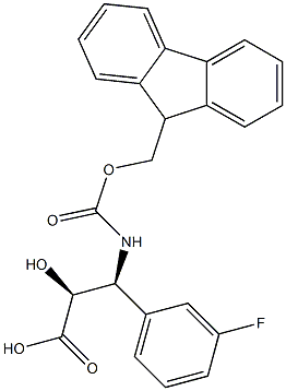 N-Fmoc-(2S,3S)-3-Amino-3-(3-fluoro-phenyl)-2-hydroxy-propanoic acid Struktur