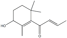 (E)-1-(3-hydroxy-2,6,6-trimethyl-1-cyclohexenyl)but-2-en-1-one Struktur