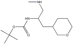 [1-Methylaminomethyl-2-(tetrahydro-pyran-3-yl)-ethyl]-carbamic acid tert-butyl ester Structure