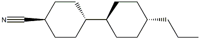 Trans- 4-(trans-4-propylcyclohexyl) cyclohexyl nitrile Struktur