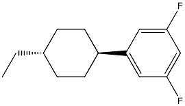 Trans-4-ethylcyclohexyl-3,5-difluorobenzene Struktur