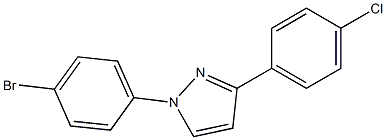 1-(4-Bromophenyl)-3-(4-chlorophenyl)-1H-pyrazol Struktur