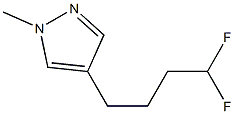 4,4-Difluoro-1-(1-methyl-1H-pyrazol-4-yl)-butane- Struktur