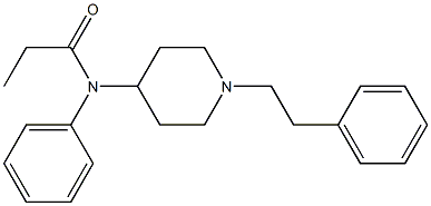 cis-1-Phenethyl-4-(N-phenylpropanamido)piperidine- Struktur