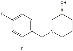 (3R)-1-(2,4-difluorobenzyl)piperidin-3-ol Struktur