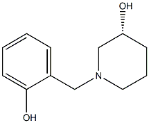 (3R)-1-(2-hydroxybenzyl)piperidin-3-ol Struktur