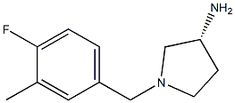 (3R)-1-(4-fluoro-3-methylbenzyl)pyrrolidin-3-amine Struktur