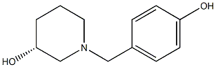 (3R)-1-(4-hydroxybenzyl)piperidin-3-ol Struktur