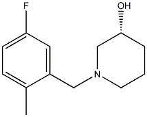 (3R)-1-(5-fluoro-2-methylbenzyl)piperidin-3-ol Struktur