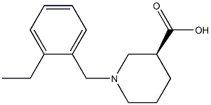 (3S)-1-(2-ethylbenzyl)piperidine-3-carboxylic acid Struktur