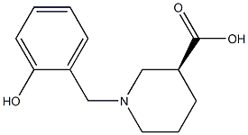 (3S)-1-(2-hydroxybenzyl)piperidine-3-carboxylic acid Struktur