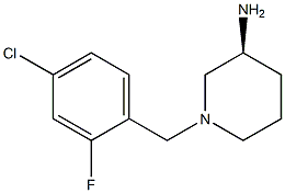 (3S)-1-(4-chloro-2-fluorobenzyl)piperidin-3-amine Struktur