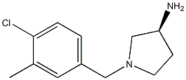 (3S)-1-(4-chloro-3-methylbenzyl)pyrrolidin-3-amine Struktur