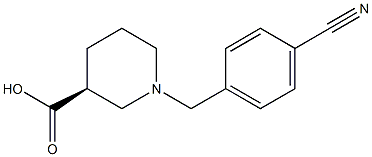 (3S)-1-(4-cyanobenzyl)piperidine-3-carboxylic acid Struktur