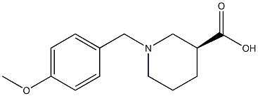 (3S)-1-(4-methoxybenzyl)piperidine-3-carboxylic acid Struktur