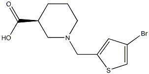 (3S)-1-[(4-bromothiophen-2-yl)methyl]piperidine-3-carboxylic acid Struktur