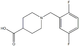 1-(2,5-difluorobenzyl)piperidine-4-carboxylic acid Struktur