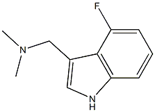 1-(4-fluoro-1H-indol-3-yl)-N,N-dimethylmethanamine Struktur