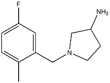 1-(5-fluoro-2-methylbenzyl)pyrrolidin-3-amine Struktur