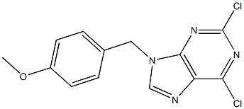 2,6-dichloro-9-(4-methoxybenzyl)-9H-purine Struktur