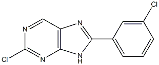 2-chloro-8-(3-chlorophenyl)-9H-purine Struktur