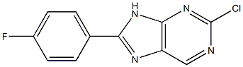 2-chloro-8-(4-fluorophenyl)-9H-purine Struktur