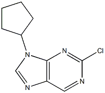 2-chloro-9-cyclopentyl-9H-purine Struktur