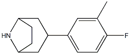 3-(4-fluoro-3-methylphenyl)-8-azabicyclo[3.2.1]octane Struktur