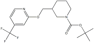 3-(4-Trifluoromethyl-pyridin-2-yloxymethyl)-piperidine-1-carboxylic acid tert-butyl ester Struktur